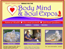 Tablet Screenshot of bodymindsoulexpos.com